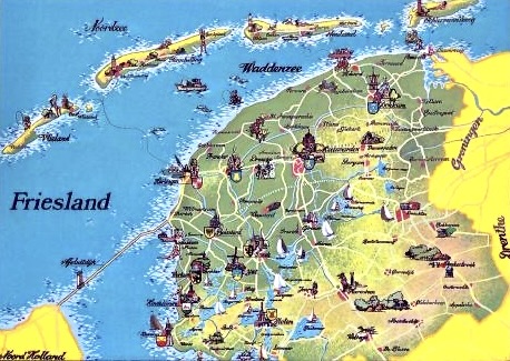 Friesland Map – Postcards Etc